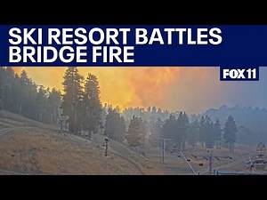 Bridge Fire: Mountain High Ski Resort uses snow-making machines to fight flames