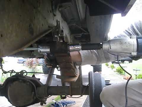 Leaf spring bushing installation without a press 1988 Ford F350
