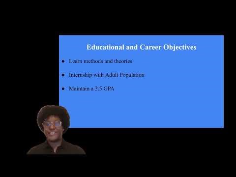 Video Statement of Intent for PCP Program Admission