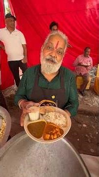 Matar Paneer Thali for just Rs 1/- 😋 Cheapest food in india ♥️#shorts #ytshorts #trending #viral