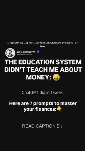𝗦𝗧𝗘𝗔𝗟 𝗙𝗥𝗢𝗠 𝗧𝗛𝗜𝗦:👇 1 | Expense Analyzer Here are my monthly expenses: [PASTE LIST]. Categorize them (housing, food, transport, etc.) and show me the percentage breakdown. 2 | Budget Builder Income: [AMOUNT]. Expenses: [PASTE]. Build me a 50/30/20 budget and show how much I should save, spend, and invest. 3 | Subscription Audit Here are my bank transactions: [PASTE]. List all recurring subscriptions, calculate the monthly total, and flag the ones I rarely use. 4 | Debt Strategy Plann