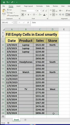 😎 Fill Empty Cells in Excel Smartly | Excel Tricks!