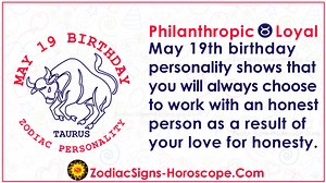 May 19 Zodiac (Taurus) Horoscope Birthday Personality and Lucky Things