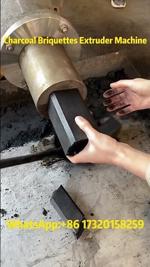 Square Coal Briquette Machine in Action | High-Efficiency Charcoal Rod Making#charcoalmachine