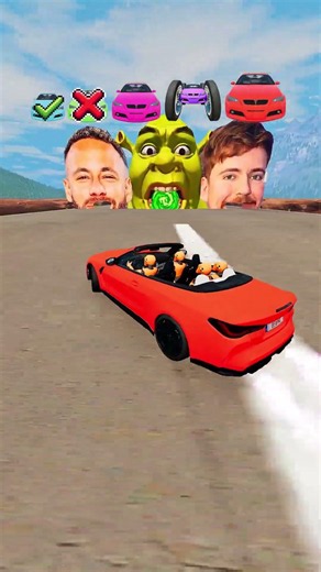 Big and Small Cars vs MrBeast X Neymar - BeamNG.drive #beamng #kpop #shorts
