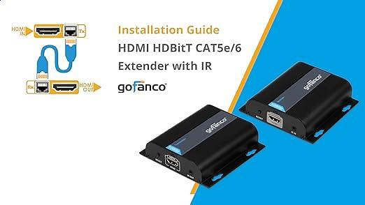 gofanco HDMI Extender over IP Kit 395ft 1080p Installation