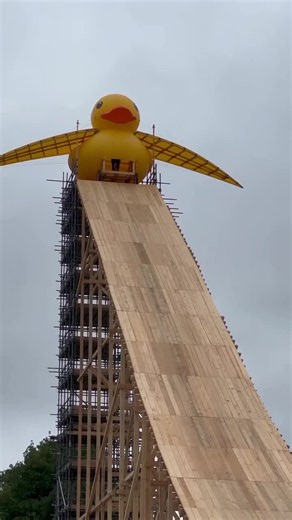 Giant Rubber Duck Flies Then Hilarity Ensues — Red Bull Cliff Diving