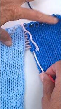 Mattress stitch PERFECTLY every time with this one trick #knitting #tutorial #sentro