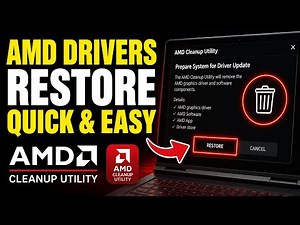 How to restore AMD drivers using AMD Cleanup Utility - Detailed Guide