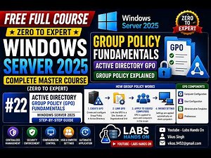 #22 Active Directory Group Policy (GPO) Fundamentals | Group Policy Explained in Windows Server 2025