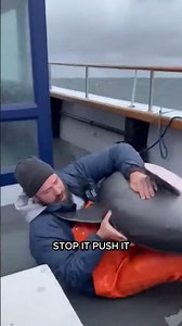 Dolphin Explodes Onto Fisherman as a Shark Surfaces Beside the Boat