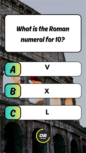 What is the Roman numeral for 10? #puzzle #quiz #quiztime #usa .