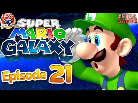 Super LUIGI Galaxy!? - Super Mario Galaxy Gameplay Walkthrough Part 21 - Super Mario 3D All-Stars