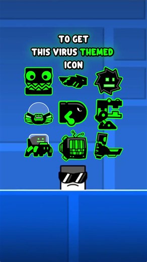 Virus Themed Set in Geometry Dash! #geometrydash #trending #viral #fyp #gaming