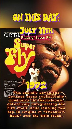Soul Music's Cinematic Masterpiece: Super Fly (July 11, 1972) | On This Day 🚗