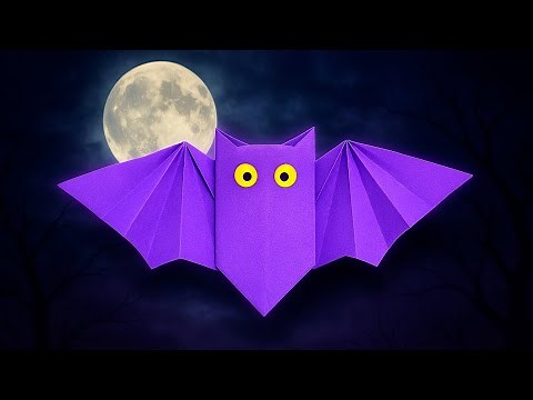 Easy Origami Bat for Halloween
