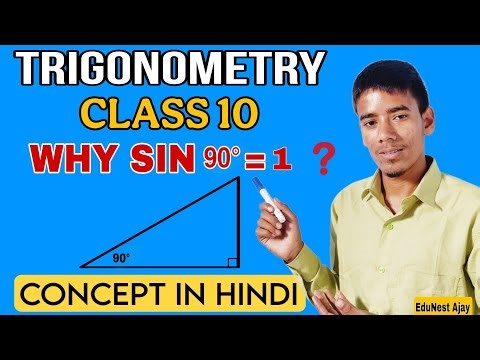 Class 10 Trigonometry | Why sin 90° = 1? Full Explanation in Hindi