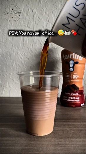 I Ran Out of Ice… So I Made This 2-Ingredient Chocolate Coffee! ☕🍫 #shorts