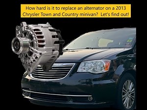 How to replace an alternator on a 2008-2016 Chrysler/Dodge minivan