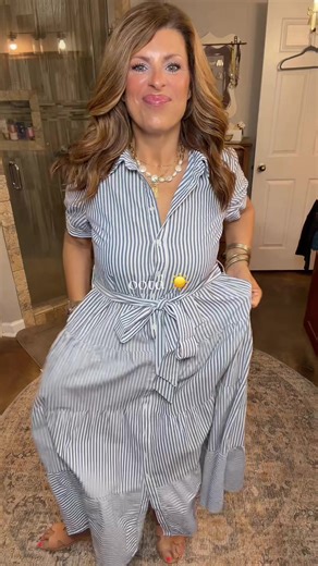 Flattering Striped Dress for Spring Celebrations