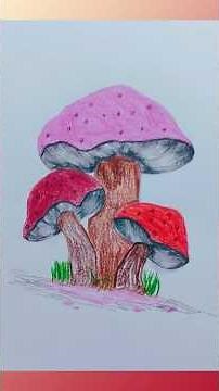 Drawing a Mushroom| Toadstool | How to Draw Mushroom. #drawing #art