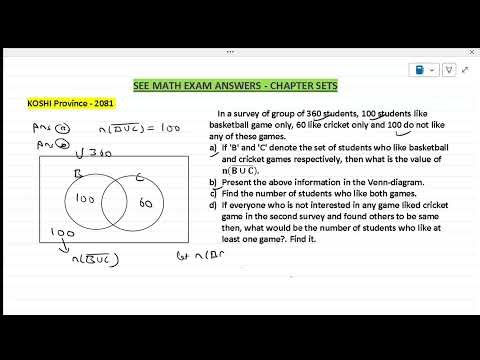 SEE MATH EXAM ANSWERS - 2081-CHAPTER SETS