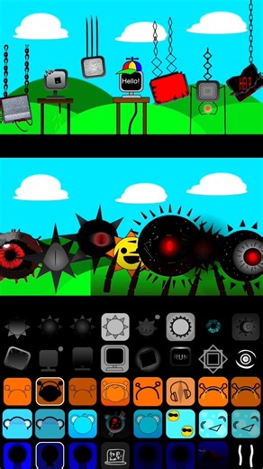 Mr.Sun 🌞 vs 🖥️ Mr.Computer 1-7 Good Phase 💯⚡ #incrediboxsprunki #sprunki #sprunkimod #shorts #gaming