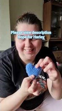 Making blue crochet hearts| crocheting process for hope for Harley| fundraising for his surgery