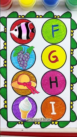 Learn ABC: F to I with Pictures! 🐠🍇🍦 #shorts #abcs #preschool #kidslearning