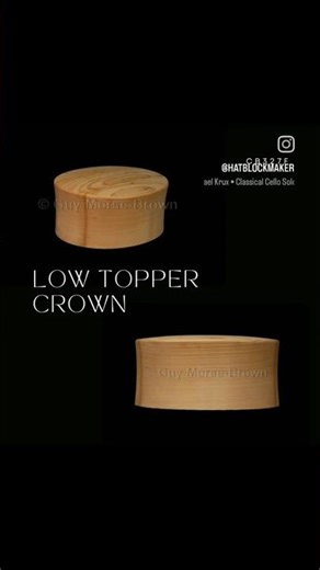 5-part puzzle hat block for a low topper #hatblock #millinery #hatter