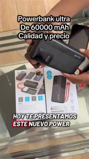🔋 POWER BANK ULTRA 60,000 mAh Batería que no te abandona ⚡ ✅ 60,000 mAh de potencia extrema ✅ Carga rápida ✅ Ideal para viajes, trabajo y emergencias ✅ Compatible con todos los dispositivos 🛒 Cómpralo ahora mismo 📲 Escríbenos por DM / Link en bio 🚚 Envíos rápidos – stock limitado #CompraAhora #PowerBankUltra #CargaPortátil #Gadgets #Tecnología #TikTokShop