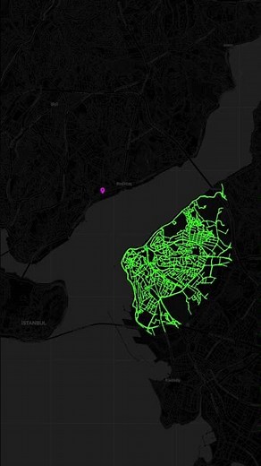 This is how to find the shortest distance between two points on the map