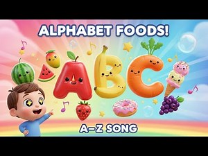 A to Z Alphabet Foods Song 🍎🍌🥕 | ABC Learning Song for Kids