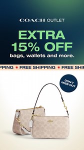 Grab an extra 15% off your favorite bags, wallets and more, for a limited time only! | Coach | Facebook