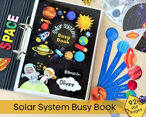 Solar System Busy Book: Space Learning Activities (PDF) - Etsy