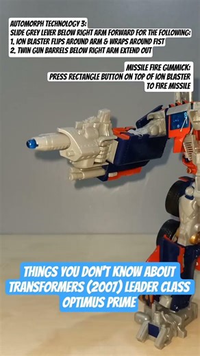 Things You Don't Know About Transformers (2007) Leader Class Optimus Prime: Automorph Technology 3