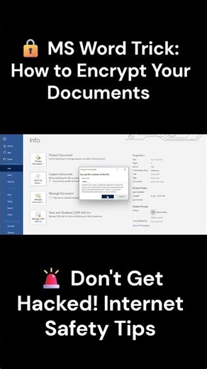 🔐 MS Word Trick: How to Encrypt Your Document