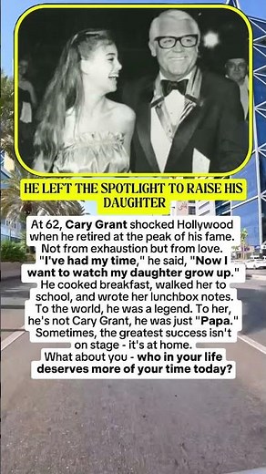 Cary Grant: The Star Who Chose Fatherhood Over Fame👏