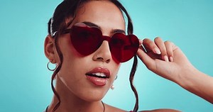 Girl Face Wink Sunglasses Studio Flirting Stock Footage Video (100% Royalty-free) 3713399507 | Shutterstock
