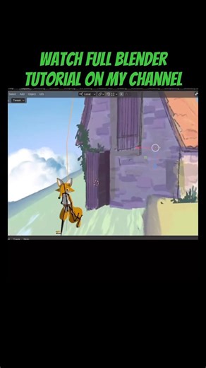 Fox and his 2.5D blender house!