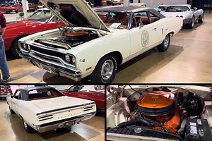 Unique 1970 Plymouth Road Runner Crash Test Vehicle Flexes Original 440 Six-Barrel