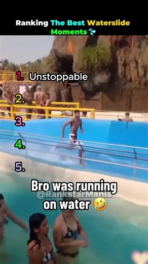 Ranking The Best Waterslide Moments💦🛝 #tiktokviral #funny #ranking #viral #water #waterslide #shorts