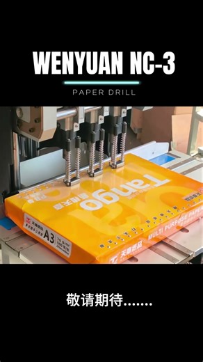 WENYUAN NC-3 PROGRAM-CONTROL 3 SPINDLE PAPER DRILLING MACHINE
