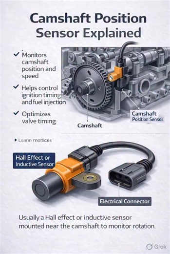 Camshaft Position Sensor Working System. #autoelectrician #knowledge