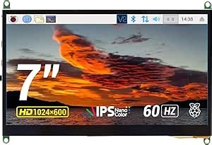 UCTRONICS 7 Inch IPS Touch Screen for Raspberry Pi 4, 1024×600 Capacitive HDMI LCD Touchscreen Monitor Portable Display for Raspberry Pi 4 B, 3 B+, Windows 10 8 7 (Free Driver)