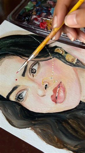 My first oil colour portrait 🤌So much to learn ahead🤞#artreels