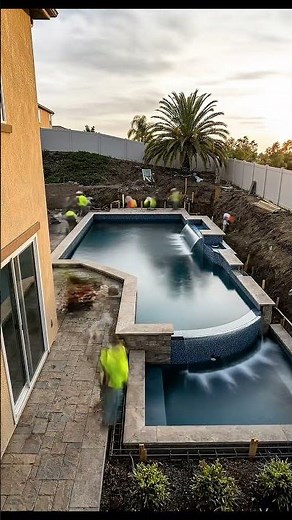 Making Of Pool In Backyard