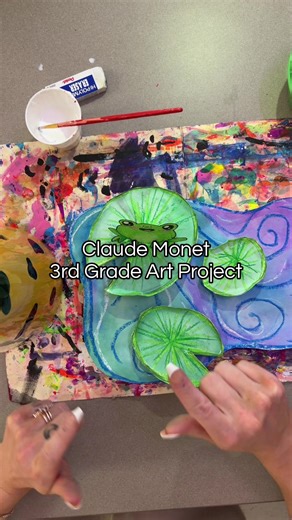Claude Monet Inspired 3rd Grade Art Project