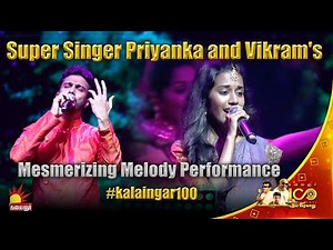 Super Singer Priyanka and Vikram's Mesmerizing Melody Performance @ Kalaignar 100 | Kalaignar TV