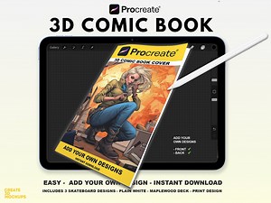 3D Comic Book Procreate Template | Comic Art Mockup - Etsy Canada